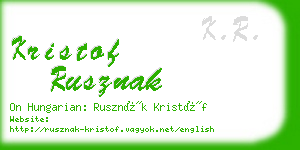 kristof rusznak business card